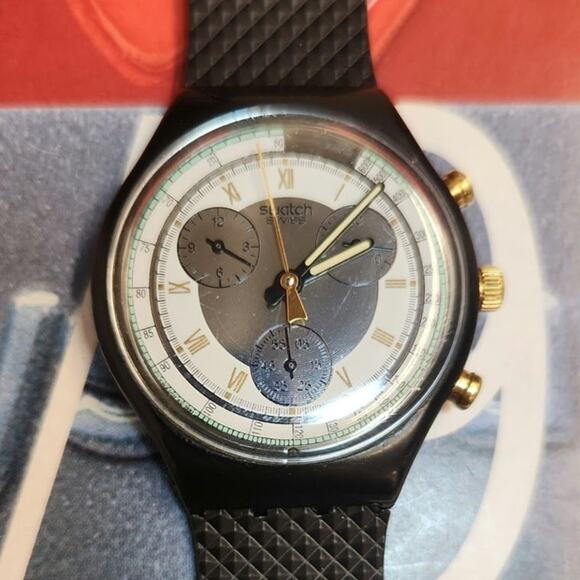 Swatch Watch COLOSSAL SCB109 1992 Chorno With New Strap And Battery